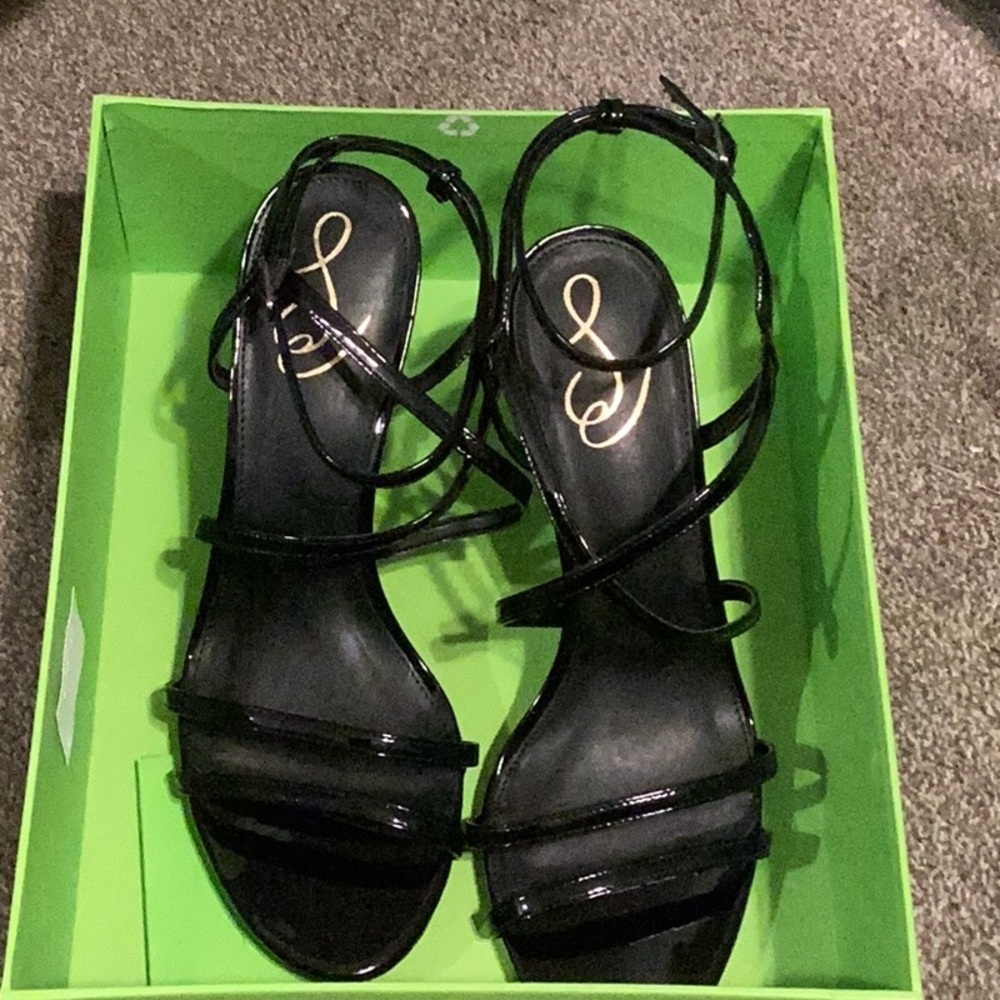 NIB Sam Edelman Size 10M Delanie Shoes Black‎ Patent